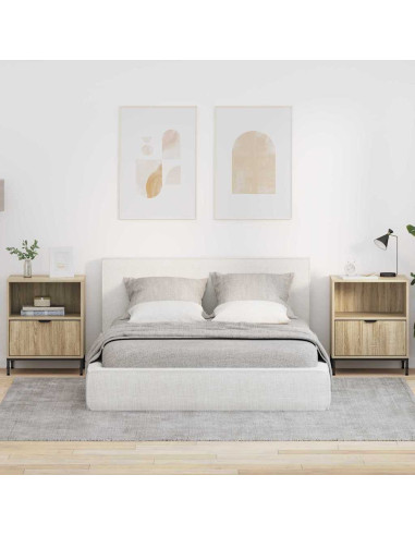 Comodini 2 pcs rovere sonoma 49 x 36 x 61 cm Legno multistrato