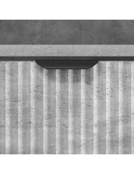 Comodino Grigio cemento 49 x 36 x 61 cm Legno multistrato