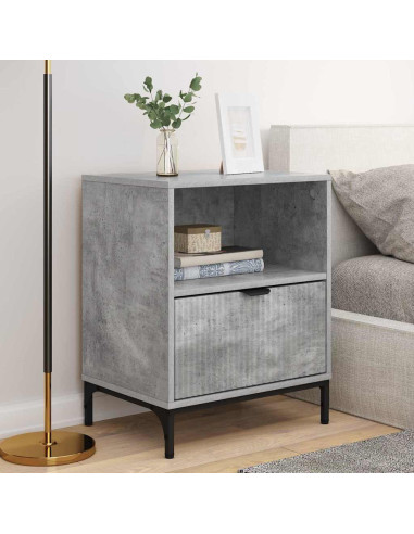 Comodini 2 pcs Grigio cemento 49 x 36 x 61 cm Legno multistrato