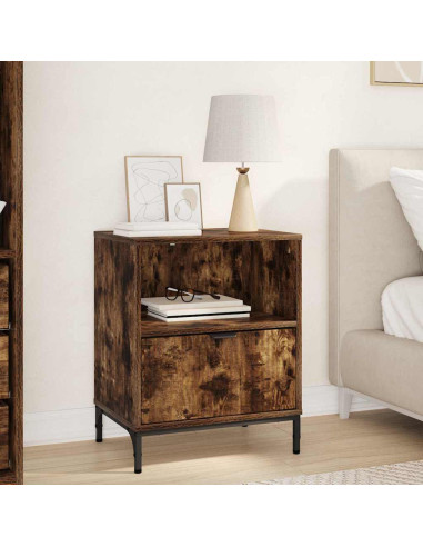 Comodino Rovere fumo 49 x 36 x 61 cm Legno multistrato