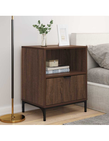 Comodini 2 pcs Rovere marrone 49 x 36 x 61 cm Legno multistrato