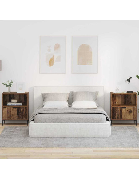 Comodini 2 pcs Legno vecchio 49 x 36 x 61 cm Legno multistrato