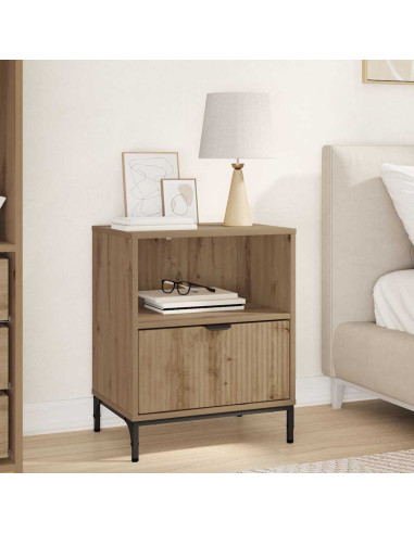 Comodino rovere artigianale 49 x 36 x 61 cm Legno multistrato