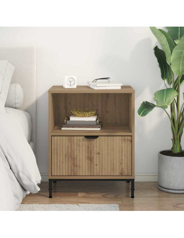 Comodino rovere artigianale 49 x 36 x 61 cm Legno multistrato