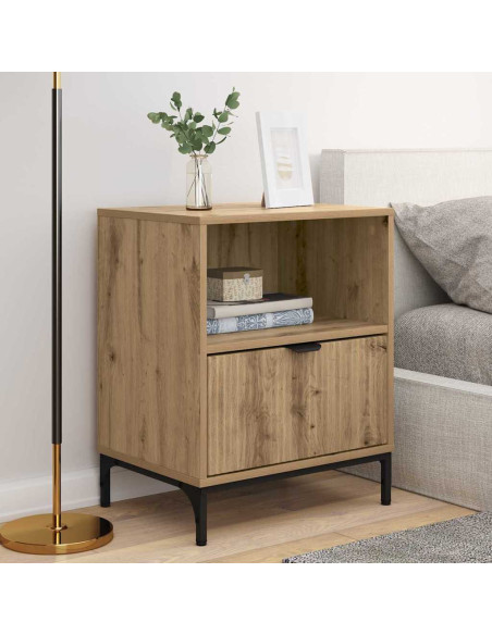 Comodini con cassetto 2 pcs rovere artigianale 49 x 36 x 61 cm