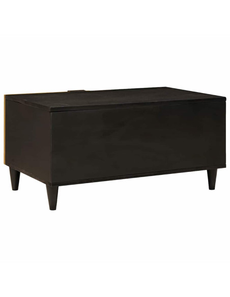 Tavolino da salotto Nero e Oro 80 x 50 x 40 cm