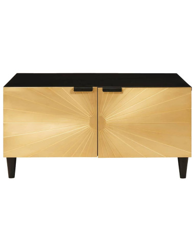 Tavolino da salotto Nero e Oro 80 x 50 x 40 cm