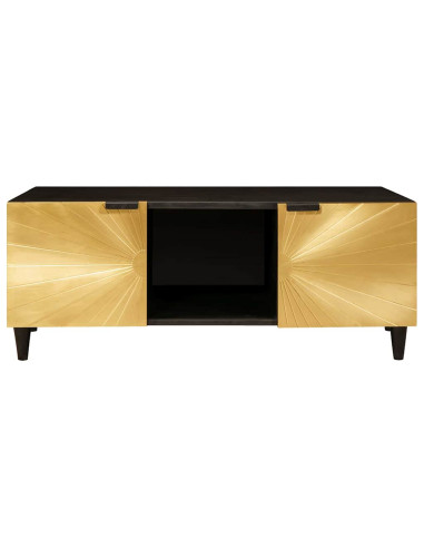 Tavolino da salotto Nero e Oro 100 x 54 x 40 cm