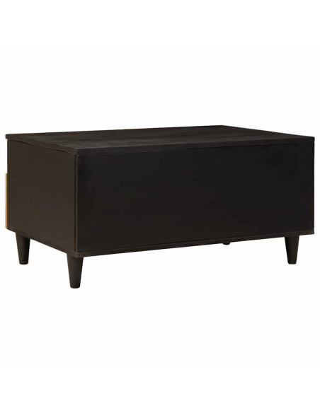 Tavolino da salotto with Drawer Nero e Oro 80 x 54 x 40 cm