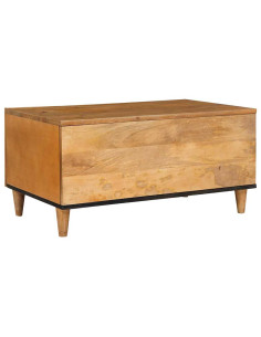 Tavolino da salotto con porta Marrone chiaro 80 x 50 x 40 cm 2