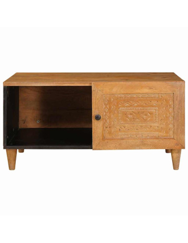 Tavolino da salotto con porta Marrone chiaro 80 x 50 x 40 cm