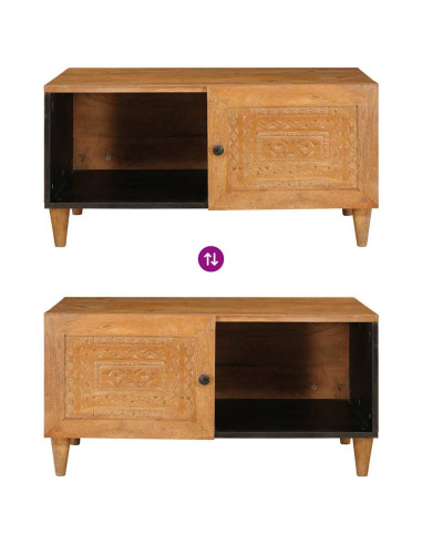 Tavolino da salotto con porta Marrone chiaro 80 x 50 x 40 cm