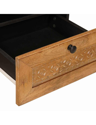 Tavolino da salotto con cassetto Marrone chiaro 80 x 54 x 40 cm