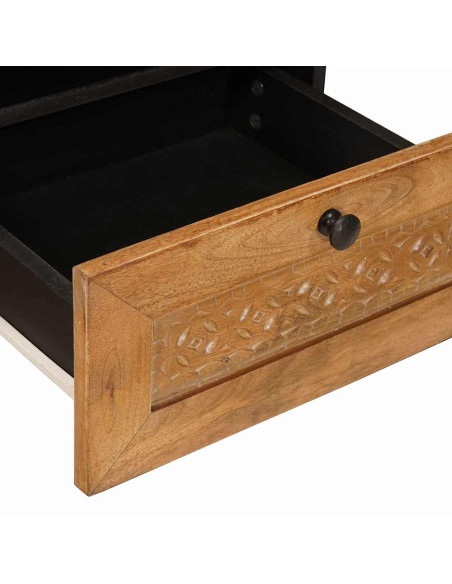 Tavolino da salotto con cassetto Marrone chiaro 80 x 54 x 40 cm