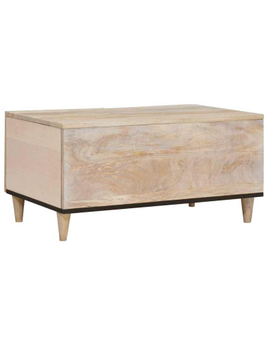 Tavolino da salotto con lo scaffale Beige 80 x 50 x 40 cm