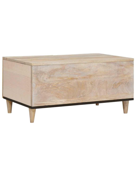 Tavolino da salotto con lo scaffale Beige 80 x 50 x 40 cm