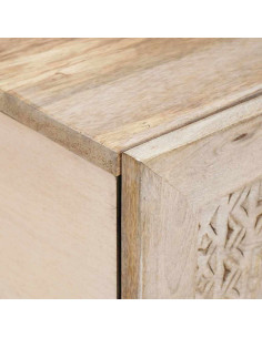 Tavolino da salotto con archiviazione Beige 80 x 50 x 40 cm 2