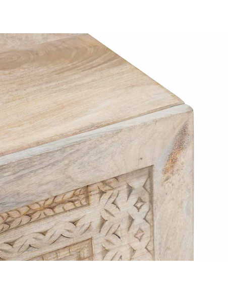 Tavolino da salotto con lo scaffale Beige 100 x 54 x 40 cm