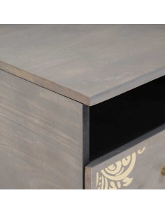 Tavolino da salotto with Drawer Grigio 80 x 54 x 40 cm