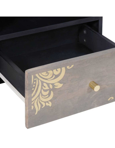 Tavolino da salotto with Drawer Grigio 80 x 54 x 40 cm