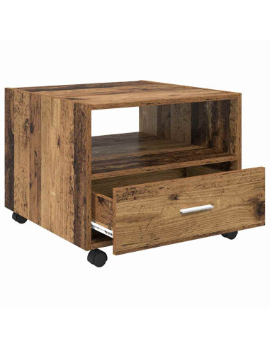 Tavolino da salotto with Drawer Legno vecchio 55 x 55 x 45 cm