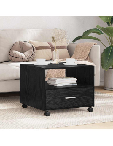 Tavolino da salotto with Drawer Rovere nero 55 x 55 x 45 cm