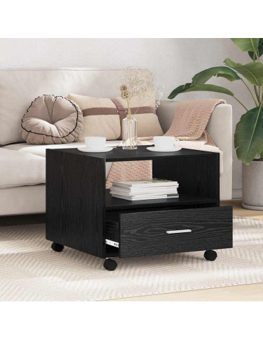 Tavolino da salotto with Drawer Rovere nero 55 x 55 x 45 cm