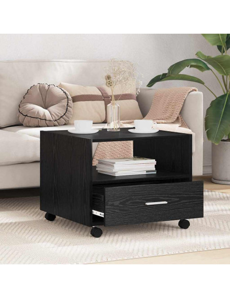 Tavolino da salotto with Drawer Rovere nero 55 x 55 x 45 cm