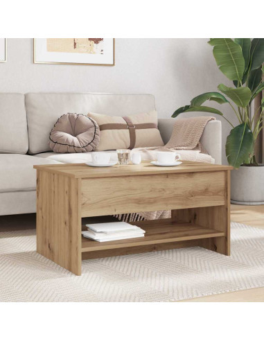 Tavolino da salotto rovere artigianale 80 x 50.5 x 41.5 cm