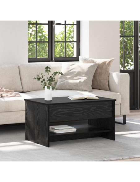Tavolino da salotto Rovere nero 80 x 50.5 x 41.5 cm