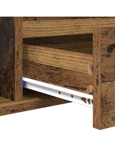 Tavolino da salotto con cassetto Legno vecchio 90 x 49 x 45 cm 2