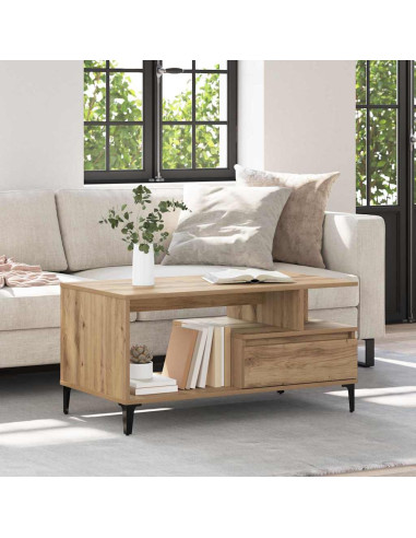 Tavolino da salotto Rovere artigianale 90 x 49 x 45 cm