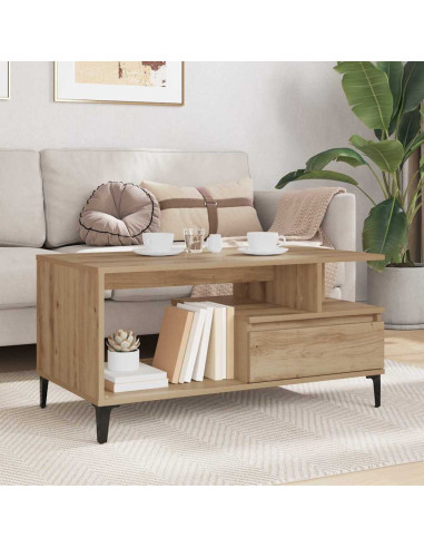 Tavolino da salotto Rovere artigianale 90 x 49 x 45 cm