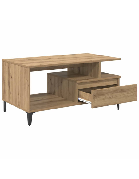 Tavolino da salotto rovere artigianale 90 x 49 x 45 cm