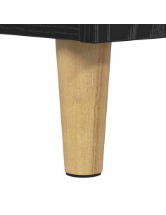 Armadio da Notte Rovere nero 60 x 44.5 x 45 cm