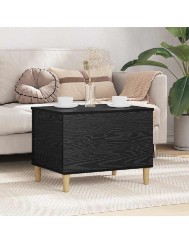 Armadio da Notte Rovere Nero 60 x 44,5 x 45 cm