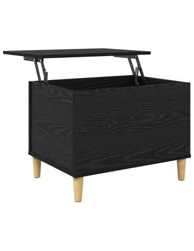 Armadio da Notte Rovere Nero 60 x 44,5 x 45 cm