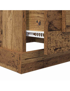Tavolino da salotto with Drawer Legno vecchio 50 x 50 x 35 cm