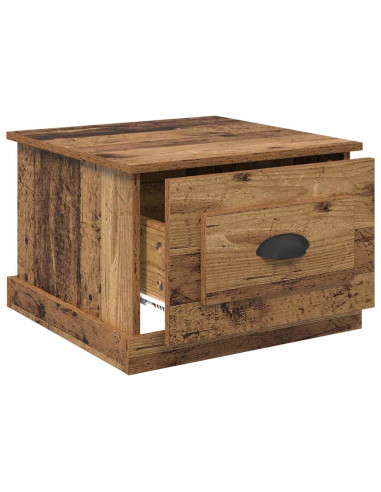Tavolino da salotto with Drawer Legno vecchio 50 x 50 x 35 cm