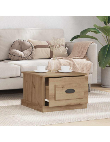 Tavolino da salotto rovere artigianale 50 x 50 x 35 cm