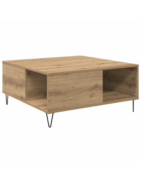 Tavolino da salotto rovere artigianale 80 x 80 x 36.5 cm