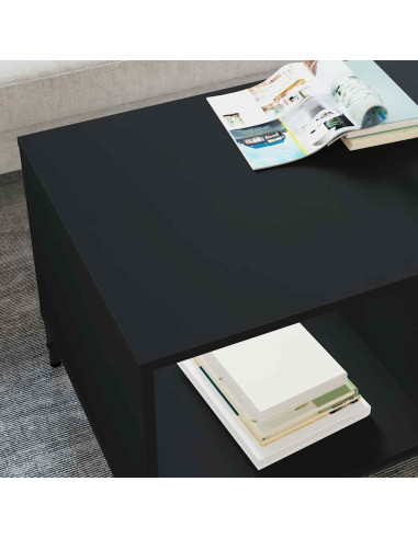 Tavolino da salotto Nero 90 x 49 x 46 cm Legno multistrato