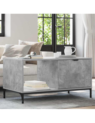 Tavolino da salotto Grigio cemento 90 x 49 x 46 cm