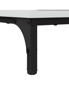 Tavolino da salotto Bianco lucido 90 x 49 x 46 cm 2