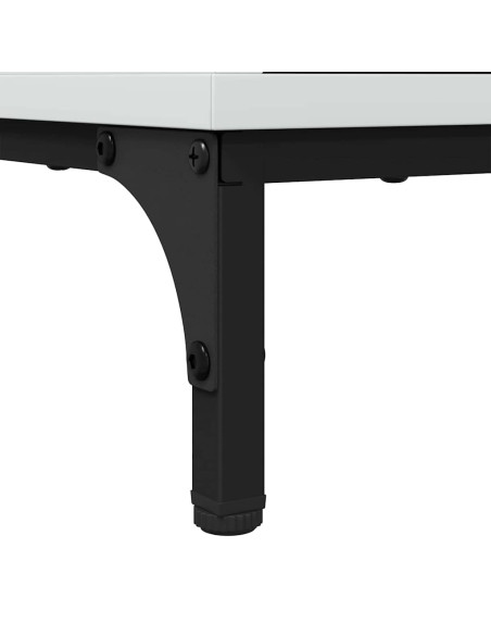 Tavolino da salotto Bianco lucido 90 x 49 x 46 cm