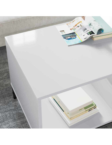 Tavolino da salotto Bianco lucido 90 x 49 x 46 cm