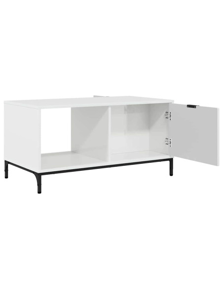 Tavolino da salotto Bianco lucido 90 x 49 x 46 cm