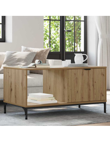 Tavolino da salotto rovere artigianale 90 x 49 x 46 cm