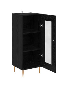 Credenza Rovere nero 34 x 34,5 x 90 cm Legno multistrato