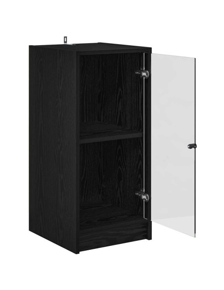Credenza Rovere nero 35 x 37 x 76 cm Legno multistrato